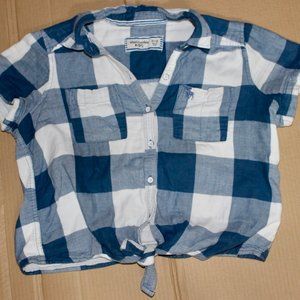 abercrombie plaid crop top